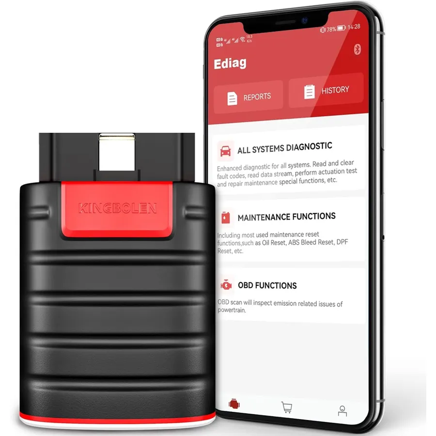 Kingbolen Ediag - scanner OBD2 Bluetooth per tutti i sistemi