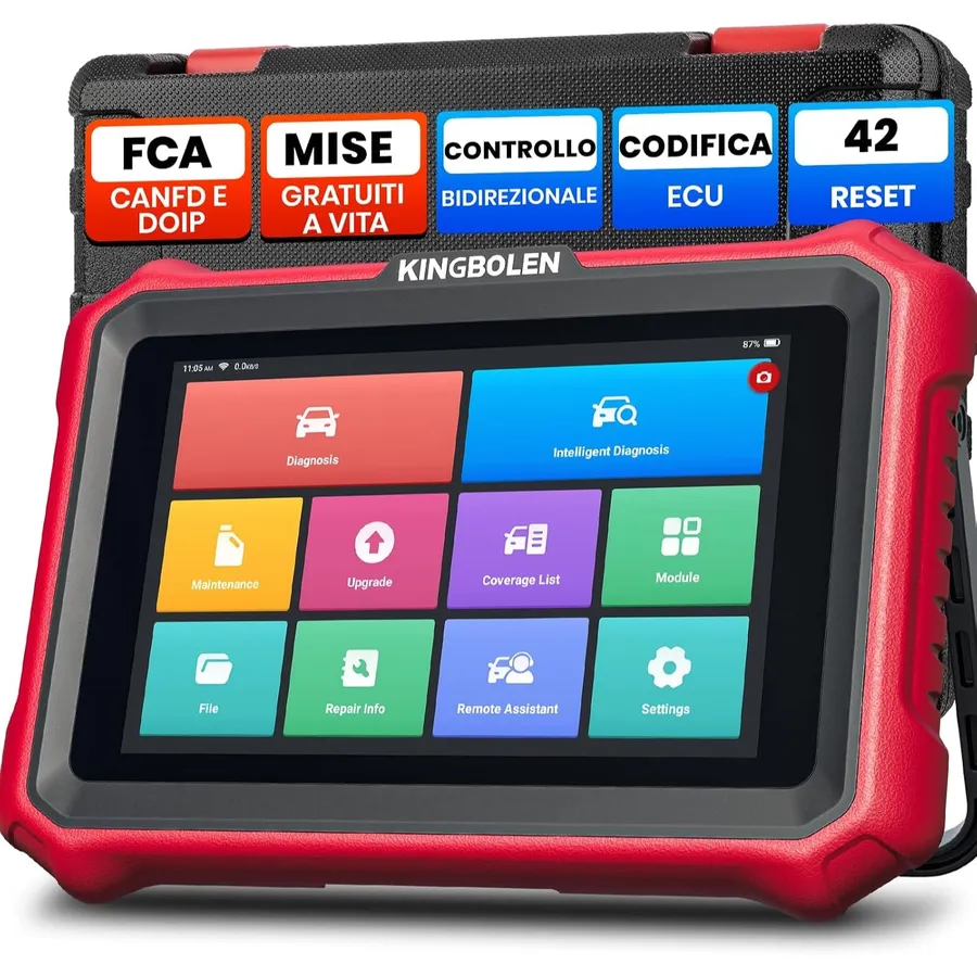 Kingbolen K8 Elite - strumento di diagnosi da 8 pollici con fotocamera