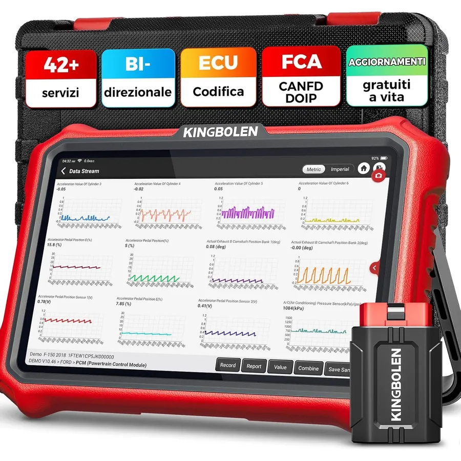 Kingbolen K8 Pro - strumento di diagnosi wireless, aggiornamenti a vita