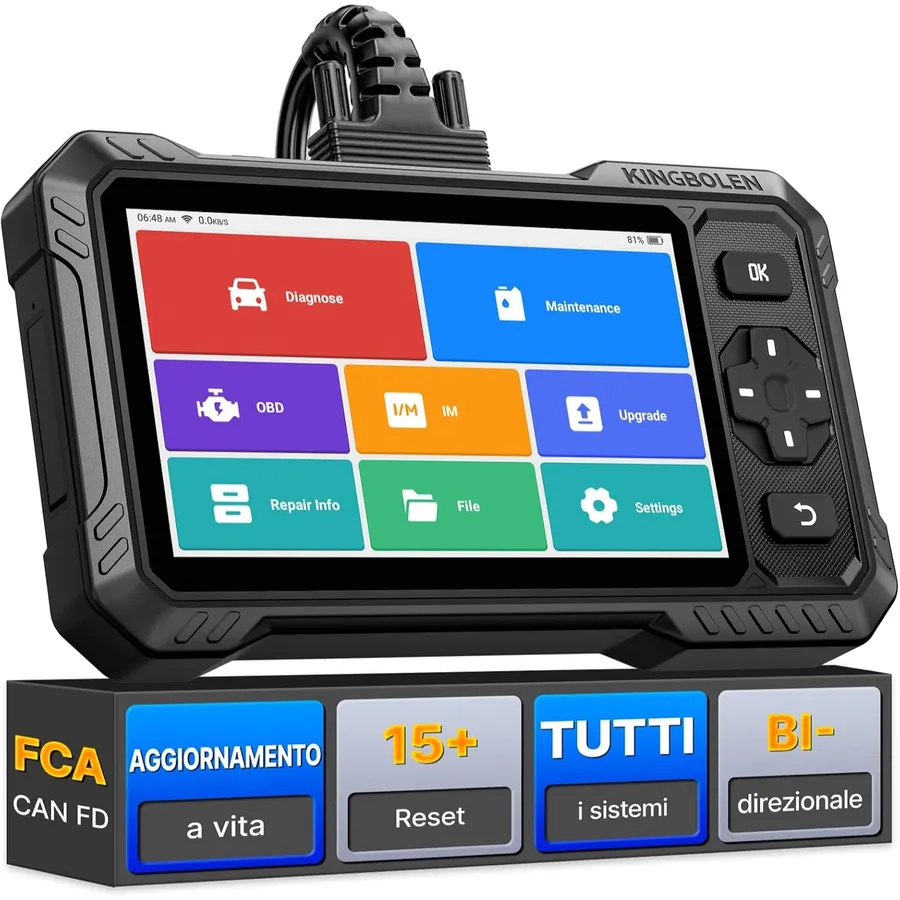 Kingbolen S6 Elite - strumento di diagnosi 6,2 pollici per tutti i sistemi
