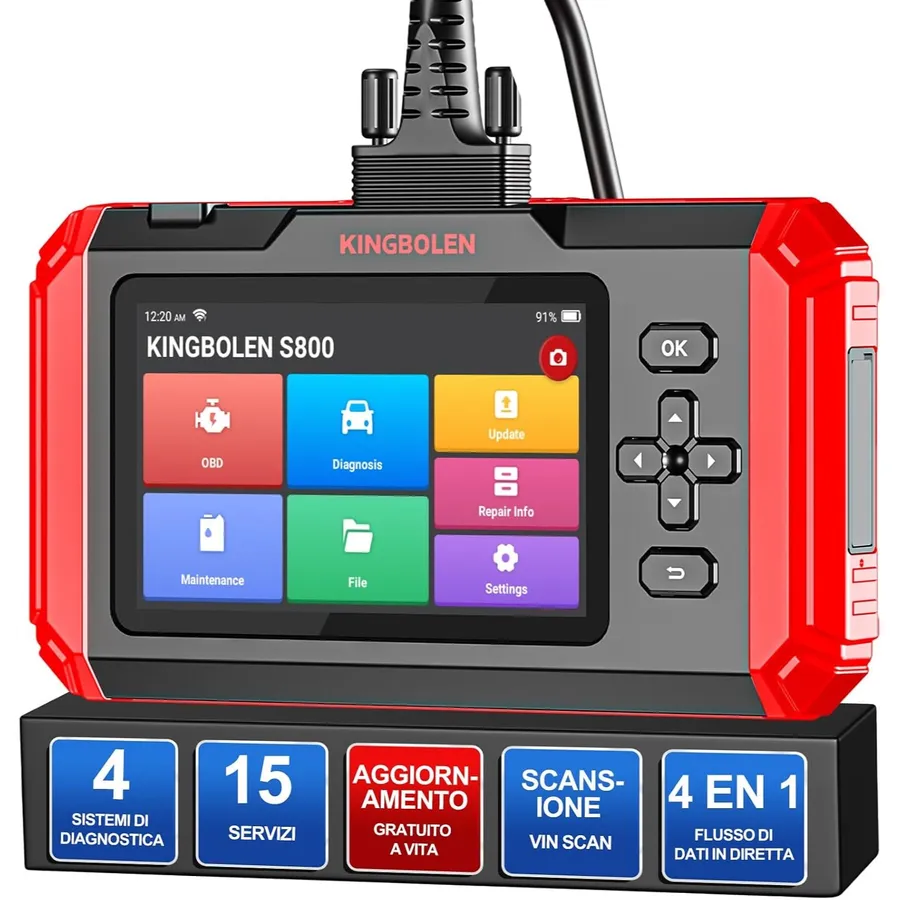 Kingbolen S800 - strumento di diagnosi 4 sistemi e 15 funzioni service
